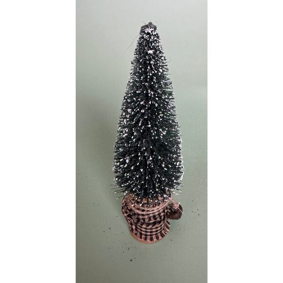 Handcrafted Bottle Brush Tree on Decorated Thread Spool Holiday Décor SPT11 - Picture 3 of 3